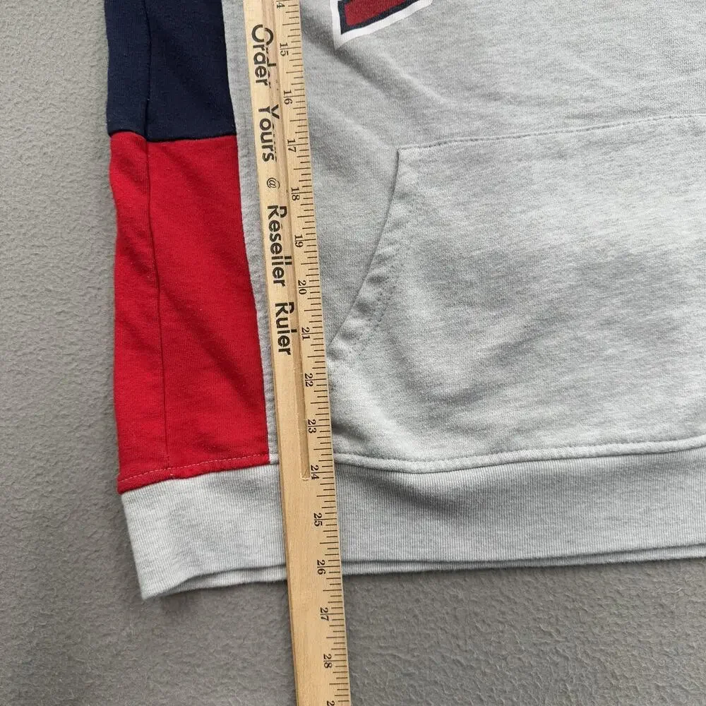 Chicago Bulls Hoodie Mens XL Gray Red NBA Basketball Pullover Colorblock USA - Picture 5 of 10